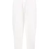 12 STOREEZ Pantalon à Taille élastiquée WHITE