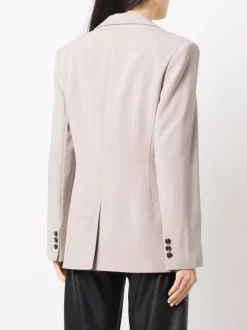 12 STOREEZ GREY BEIGE Blazer Cintré à Simple Boutonnage Femme -12 STOREEZ Soldes Magasin 16963185 34208152 600