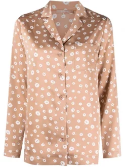 12 STOREEZ Ensemble Chemise-short à Fleurs BEIGE