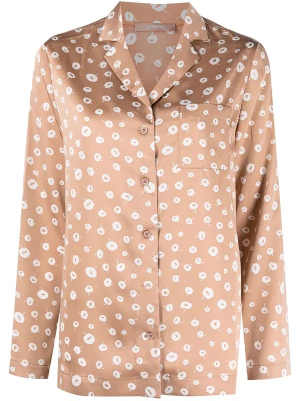 12 STOREEZ Ensemble Chemise-short à Fleurs BEIGE 1 12 STOREEZ Ensemble Chemise-short à Fleurs BEIGE