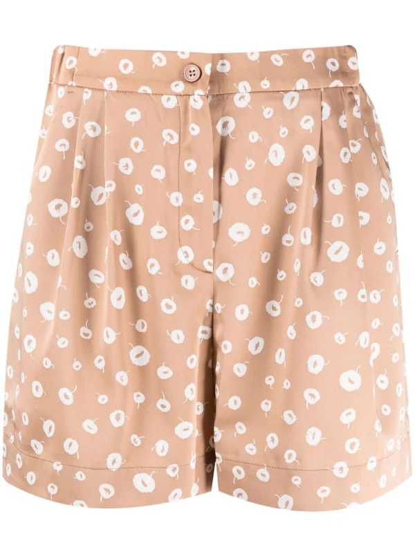 12 STOREEZ Ensemble Chemise-short à Fleurs BEIGE 2 12 STOREEZ Ensemble Chemise-short à Fleurs BEIGE – Image 2