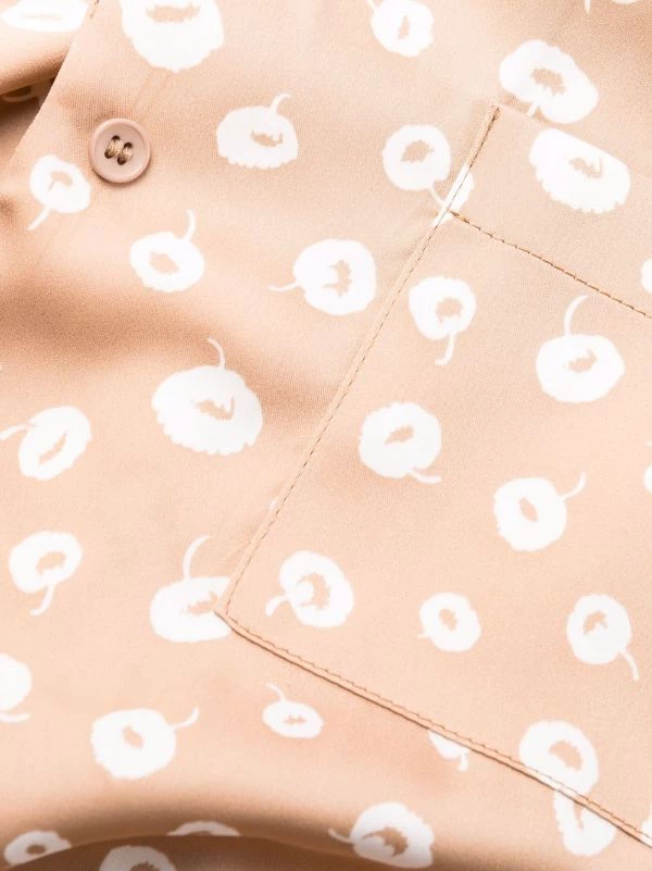 12 STOREEZ Ensemble Chemise-short à Fleurs BEIGE 4 12 STOREEZ Ensemble Chemise-short à Fleurs BEIGE – Image 4