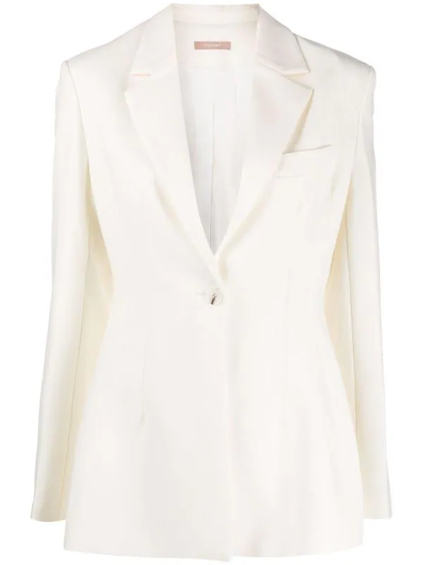 12 STOREEZ Blazer à Coupe Cintrée IVORY 1 12 STOREEZ Blazer à Coupe Cintrée IVORY