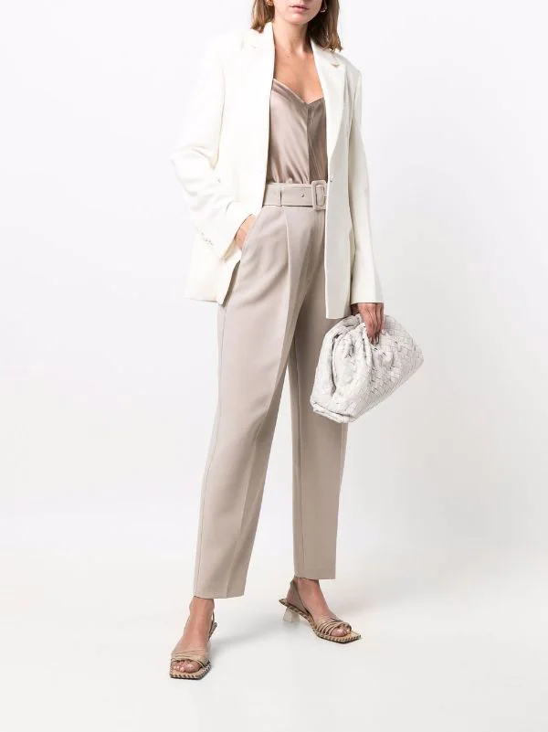 12 STOREEZ Blazer à Coupe Cintrée IVORY 2 12 STOREEZ Blazer à Coupe Cintrée IVORY – Image 2