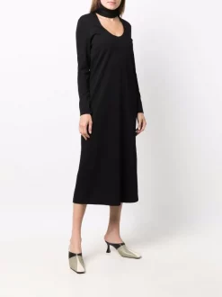 12 STOREEZ BLACK Robe Mi-longue à Découpes Femme -12 STOREEZ Soldes Magasin 17058711 34624430 600