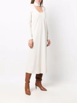 12 STOREEZ Robe Mi-longue à Découpes Femme -12 STOREEZ Soldes Magasin 17058713 34626377 600