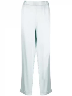 12 STOREEZ Pantalon Droit à Taille Haute Femme