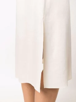 12 STOREEZ Jupe Mi-longue à Fente IVORY -12 STOREEZ Soldes Magasin 17058906 34601081 600