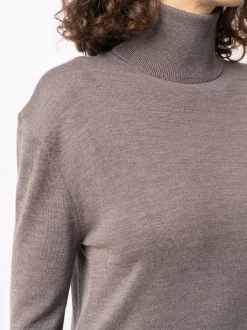 12 STOREEZ Robe-pull à Col Roulé COFFEE -12 STOREEZ Soldes Magasin 17058907 34628960 600