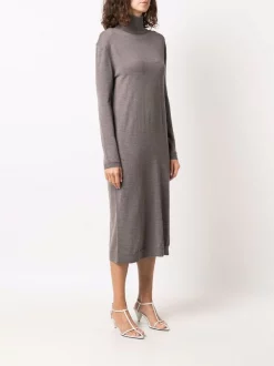 12 STOREEZ Robe-pull à Col Roulé COFFEE -12 STOREEZ Soldes Magasin 17058907 34628973 600