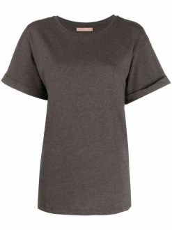 12 STOREEZ T-shirt Oversize Ă Col Ras-de-cou Femme