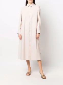 12 STOREEZ Robe-chemise Mi-longue à Design Plissé Femme -12 STOREEZ Soldes Magasin 17058909 34631685 600