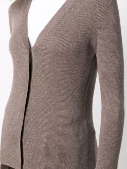 12 STOREEZ Cardigan En Maille Nervuré COFFEE -12 STOREEZ Soldes Magasin 17059398 34637514 600