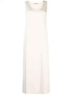 12 STOREEZ Robe Longue à Encolure Arrondie IVORY