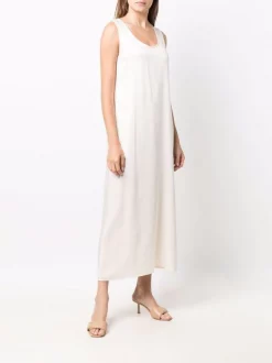 12 STOREEZ Robe Longue à Encolure Arrondie IVORY -12 STOREEZ Soldes Magasin 17059441 34625717 600