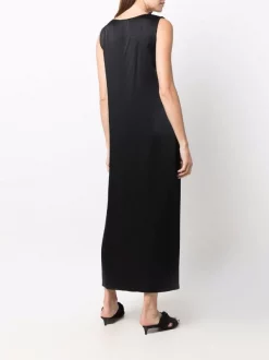 12 STOREEZ Robe Longue à Encolure Arrondie BLACK -12 STOREEZ Soldes Magasin 17059442 34629669 600