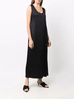 12 STOREEZ Robe Longue à Encolure Arrondie BLACK -12 STOREEZ Soldes Magasin 17059442 34631088 600