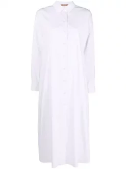 12 STOREEZ Robe-chemise Plissée WHITE