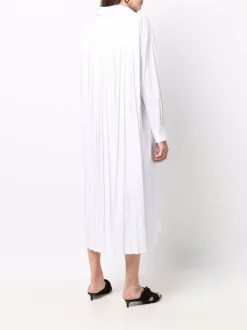 12 STOREEZ Robe-chemise Plissée WHITE -12 STOREEZ Soldes Magasin 17059443 34626322 600