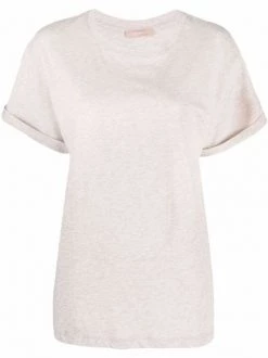 12 STOREEZ BEIGE T-shirt Oversize En Coton Femme