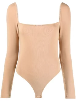 12 STOREEZ Body à Encolure Carrée BEIGE
