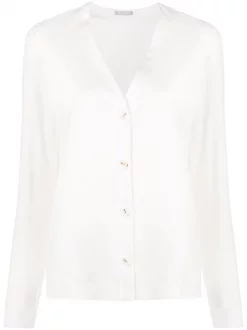 12 STOREEZ IVORY Cardigan Boutonné à Col V Femme