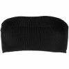 12 STOREEZ BLACK Haut De Bikini Bandeau à Design Texturé Femme