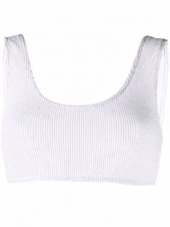 12 STOREEZ WHITE Haut De Bikini Texturé Femme