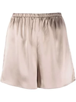 12 STOREEZ Short En Soie à Taille élastiquée Femme