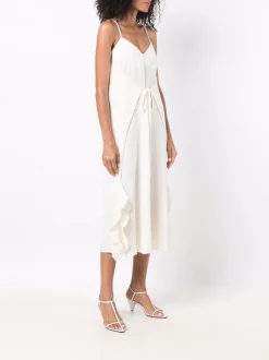 12 STOREEZ IVORY Robe Volantée à Taille Nouée Femme -12 STOREEZ Soldes Magasin 17059501 34729167 600