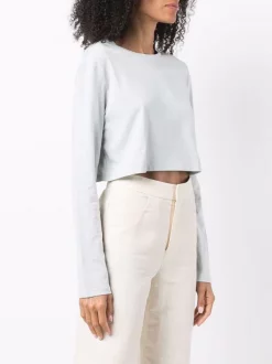 12 STOREEZ T-shirt Crop à Manches Longues Femme -12 STOREEZ Soldes Magasin 17059510 34732351 600