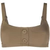 12 STOREEZ Haut De Bikini Boutonné DARK GREEN