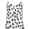 12 STOREEZ Black-white Floral Print Caraco à Fleurs Femme