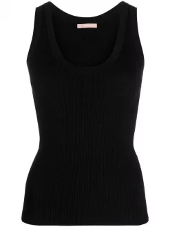 12 STOREEZ Débardeur En Maille Nervurée Femme