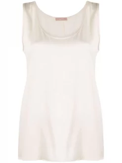 12 STOREEZ Débardeur à Encolure Arrondie IVORY