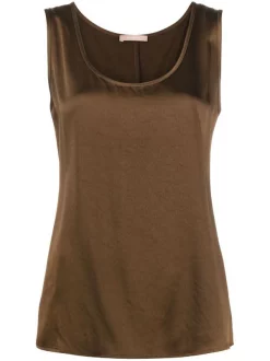 12 STOREEZ Débardeur à Encolure Arrondie KHAKI