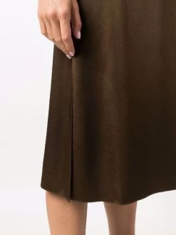 12 STOREEZ Jupe Mi-longue à Fente KHAKI -12 STOREEZ Soldes Magasin 17059832 34601090 600