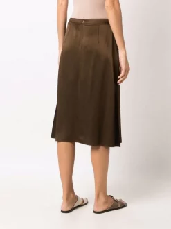 12 STOREEZ Jupe Mi-longue à Fente KHAKI -12 STOREEZ Soldes Magasin 17059832 34601096 600