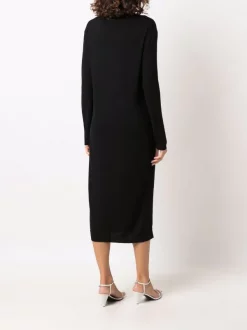 12 STOREEZ BLACK Robe Mi-longue à Col Roulé Femme -12 STOREEZ Soldes Magasin 17059833 34625851 600