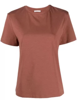 12 STOREEZ Terracotta Melange T-shirt à Effet Texturé Homme