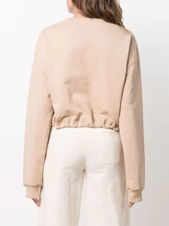 12 STOREEZ DARK NUDE Sweat Crop à Lien De Resserrage Femme -12 STOREEZ Soldes Magasin 17060195 34716914 600
