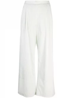 12 STOREEZ Light Green Pantalon Ample à Pinces Femme