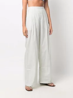 12 STOREEZ Light Green Pantalon Ample à Pinces Femme -12 STOREEZ Soldes Magasin 17060202 34665717 600