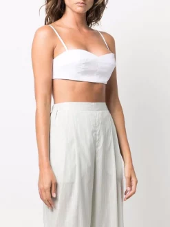 12 STOREEZ WHITE Haut Bustier Crop Femme -12 STOREEZ Soldes Magasin 17060203 34720232 600