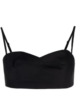 12 STOREEZ BLACK Haut-bustier Crop Femme