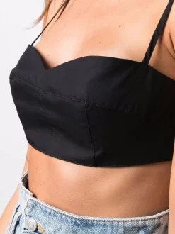 12 STOREEZ BLACK Haut-bustier Crop Femme -12 STOREEZ Soldes Magasin 17060206 34714355 600