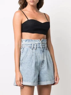 12 STOREEZ BLACK Haut-bustier Crop Femme -12 STOREEZ Soldes Magasin 17060206 34715571 600