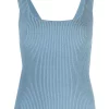 12 STOREEZ Débardeur En Maille Nervurée BLUE