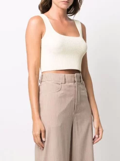 12 STOREEZ Débardeur Crop à Encolure Carrée Femme -12 STOREEZ Soldes Magasin 17060215 34690663 600