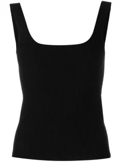 12 STOREEZ BLACK Débardeur à Encolure Carrée Femme